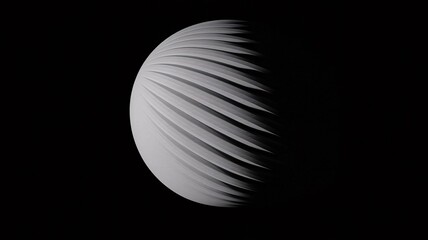 Striped Sphere in Darkness 