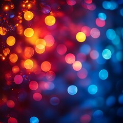 Bokeh Lights in a Multicolored Celebration Background for Festive Events
