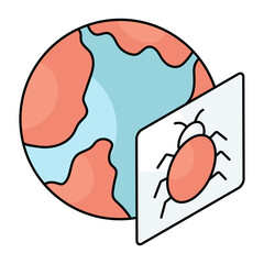 Modern design icon of global bug