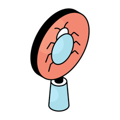 Premium design icon of search bug