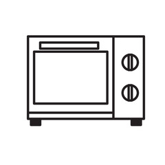 Fototapeta premium 横側にスイッチのついたトースターのイラスト