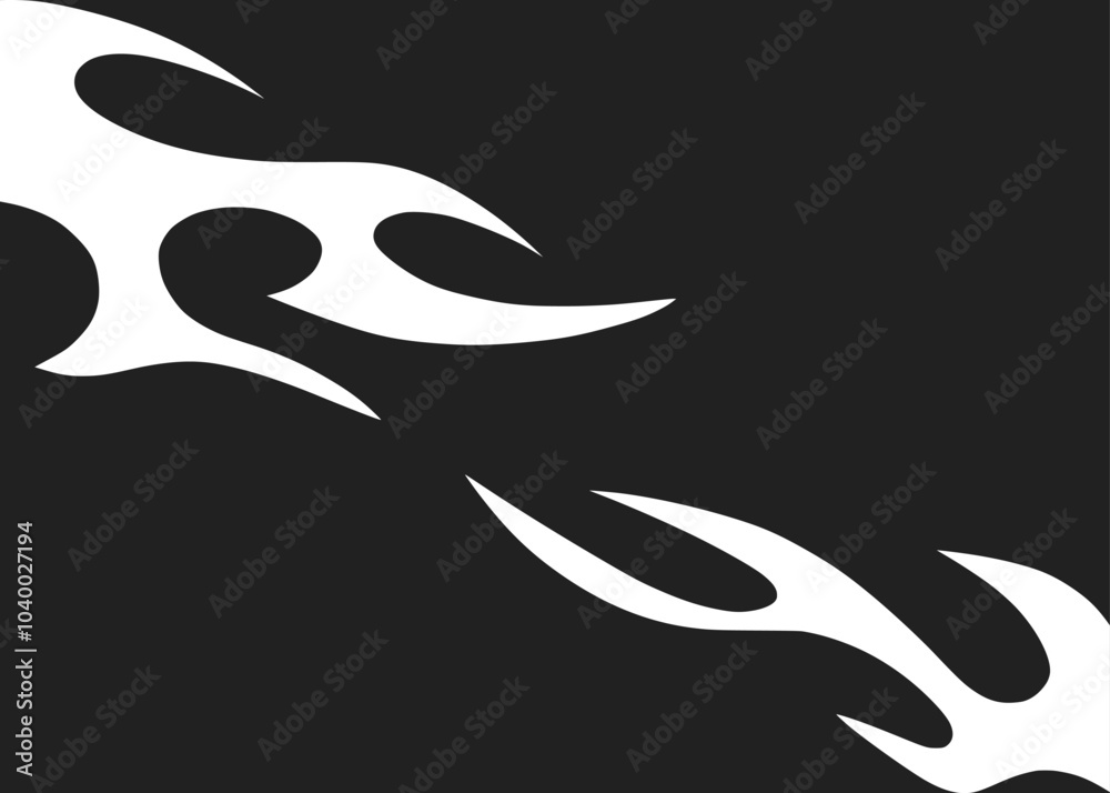 Poster simple background with flame pattern and with some copy space area