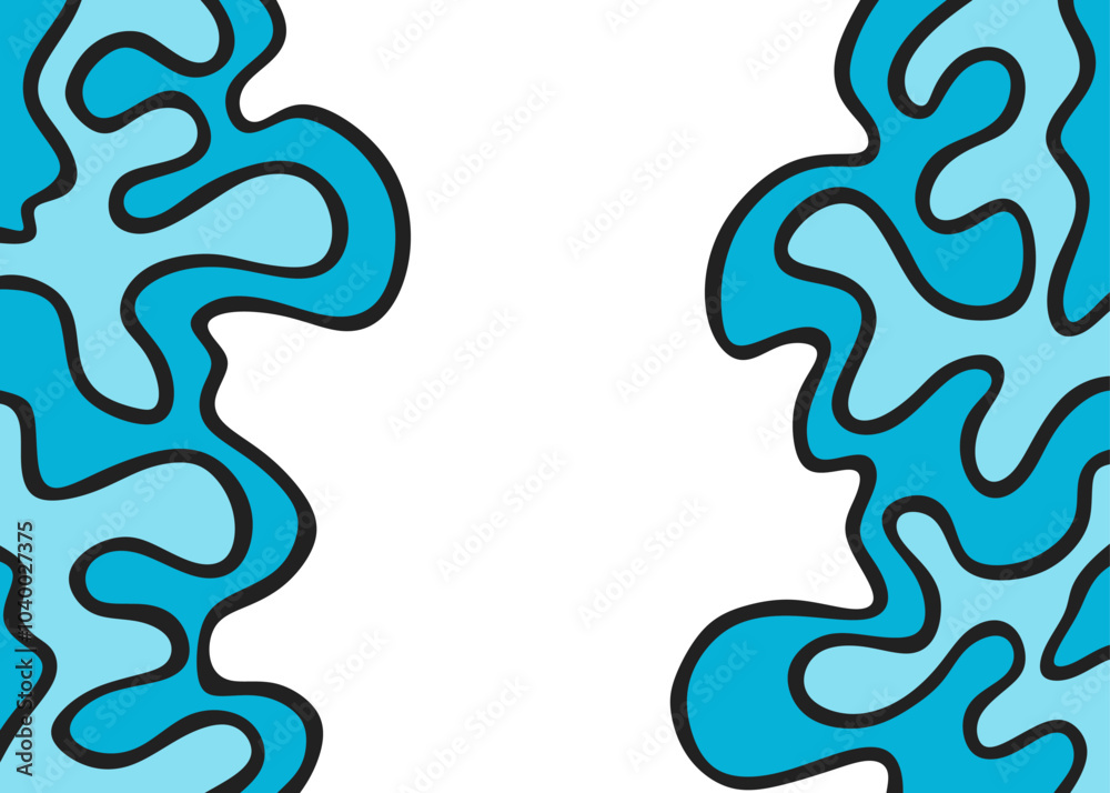 Poster abstract background with melting liquid pattern and with some copy space area