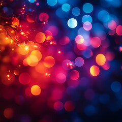 Bokeh Lights in a Multicolored Celebration Background for Festive Events