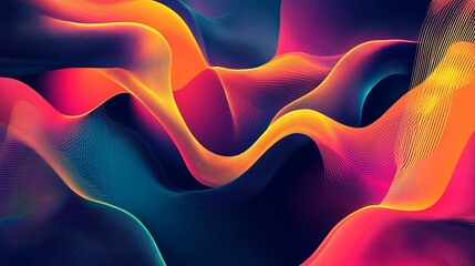 Obraz premium Dynamic abstract swirls in vivid colors