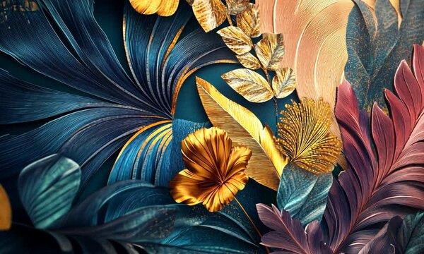 3d rendering of tropical flower background