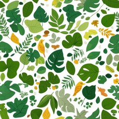 Seamless Brazilian Leaf Pattern Design