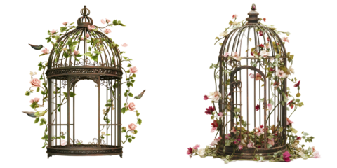 Enchanting Birdcage with Open Door