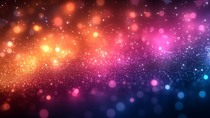 Obraz premium Colorful bokeh lights on dark background for festive celebrations