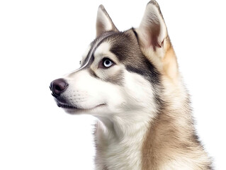Obraz premium Photorealistic adorable Siberian Husky illustration