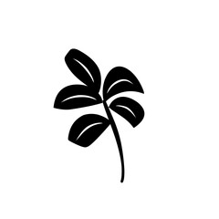 black tropical leaf 