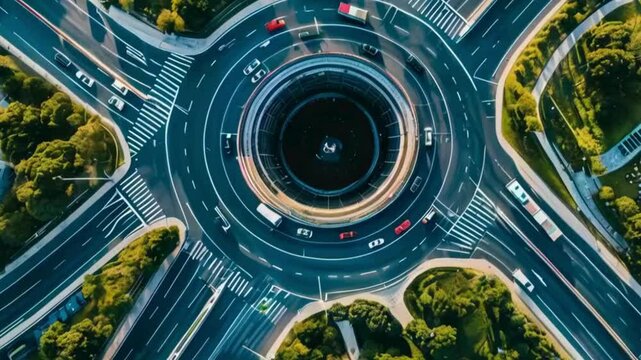 top view of road 