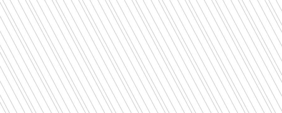 Grey diagonal lines seamless pattern on white background.	
