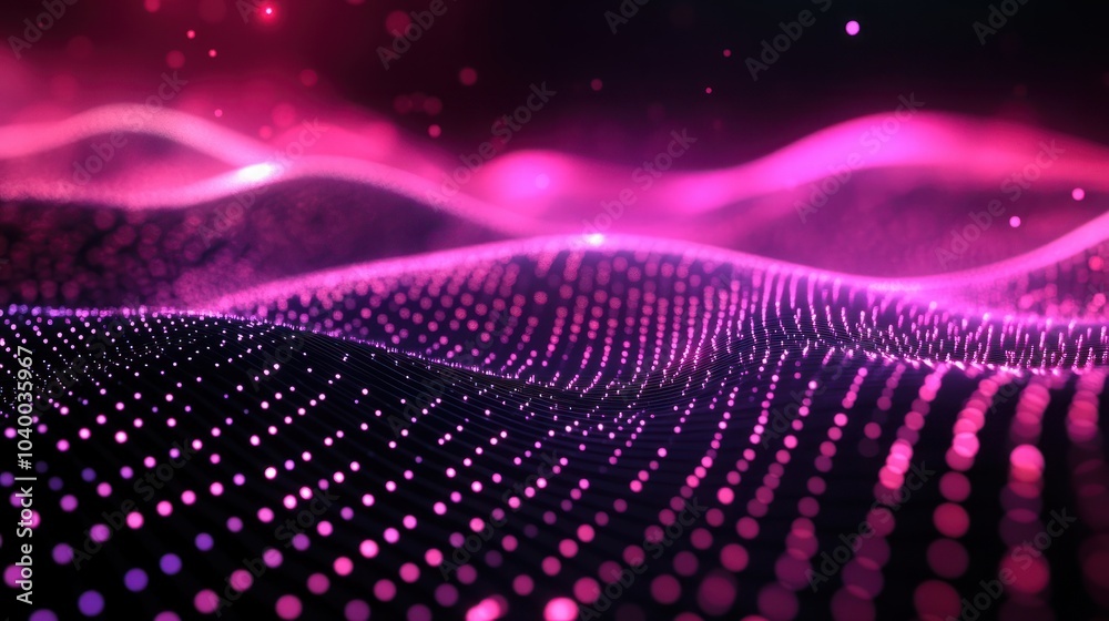 Poster data technology background. abstract background. connecting dots and lines on dark background. 3d re