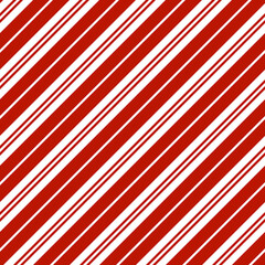 Naklejka premium Red White Diagonal Lines Background, Seamless Candy Cane Pattern Design