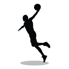 Basketball silhouette illustration Design Basketball silhouette icon
