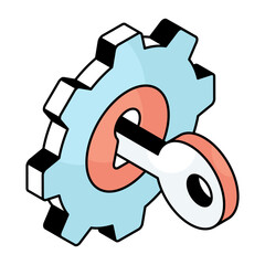 A beautiful design icon of security setting