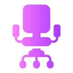 Obraz premium desk chair gradient icon
