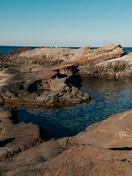 rocky coast of the region sea