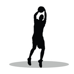 Basketball silhouette illustration Design Basketball silhouette icon