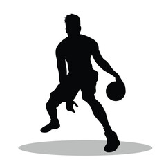 Basketball silhouette illustration Design Basketball silhouette icon