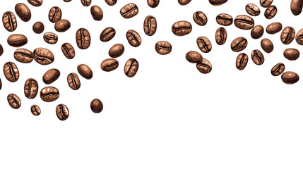 Coffee beans cafe isolated coffe on white background. Vector illustration