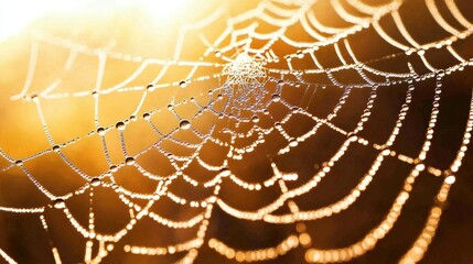 Morning Dew on an Intricate Spider Web