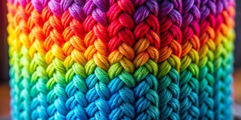 Knitted Ombre Pattern for Tumbler Wrap - Colorful Sublimation Design for 20 oz Skinny Tumblers