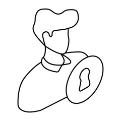 A beautiful design icon of user security 