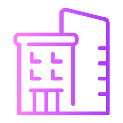 office building gradient icon