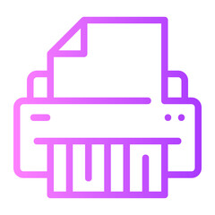 paper shredder gradient icon