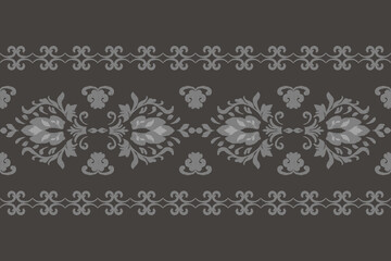 Ikat paisley embroidery on the fabric in Indonesia,India and asian countries, background, curtain, carpet, wallpaper, clothing, wrapping, Batik, vector illustration.