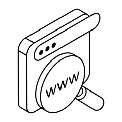 Creative design icon of web search