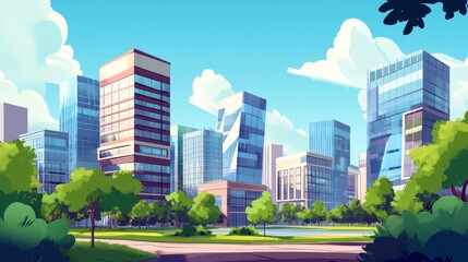 Obraz premium India's state-of-the-art IT park, filled with office buildings and technology companies, is a symbol of India's rise as a global technology hub.
