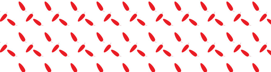 red leaf pattern pattern on transparent background