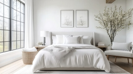 White and Clane French modern bedroom