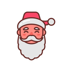 Santa Claus Filled Icons , Vector illustration