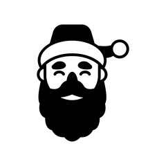 Santa Claus Glyph Icon, Vector illustration
