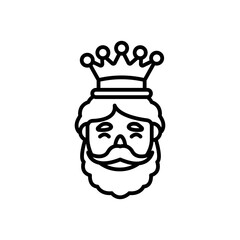 Wise Man Outline Icon, Vector illustration