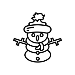 Snow Outline Icon, Vector illustration