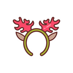 Reindeer Antler Filled Icons , Vector illustration
