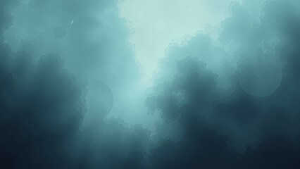 Abstract blue and white cloud-like shapes