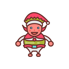 Santa Helper Filled Icons , Vector illustration