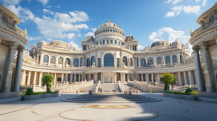 Obraz premium Grand Cultural Center in Wide Angle View