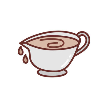 sauce boat brown sauce dripping clip art preview