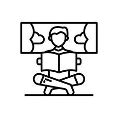 Choir Outline Icon, Vector illustration