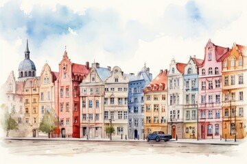 Fototapeta premium Building street architecture cityscape.