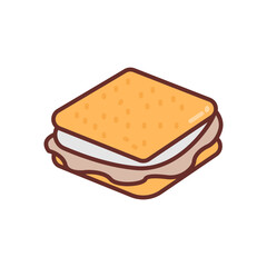 S'mores Filled Icons , Vector illustration