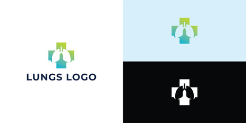 Lungs logo.  lungs  care logo designs for medical service and consult