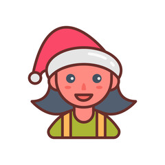 Festive Attire Filled Icons , Vector illustration